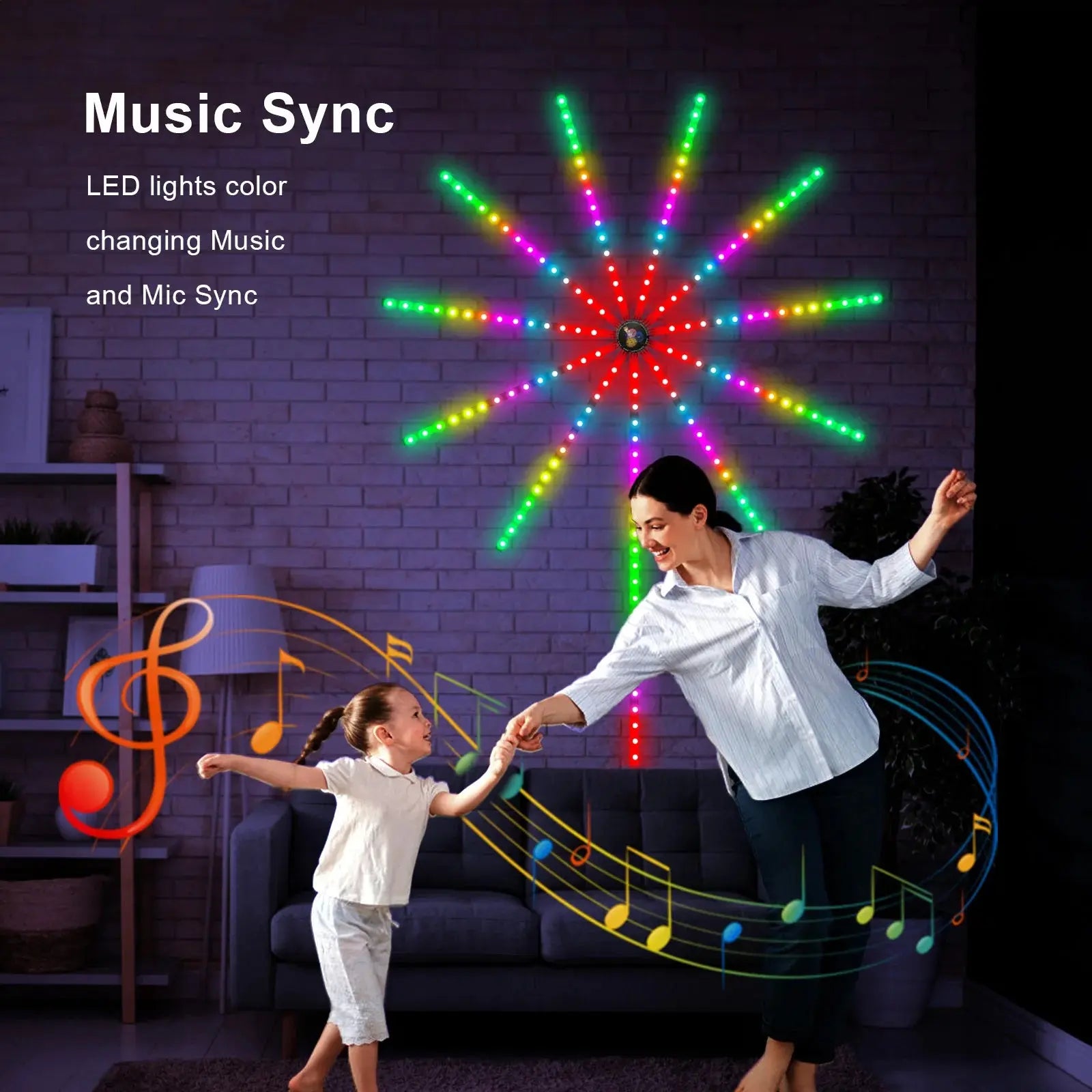 LumiBurst Music-Synced LED Fireworks | Smart App-Controlled Light Show Shop1104574005 Store