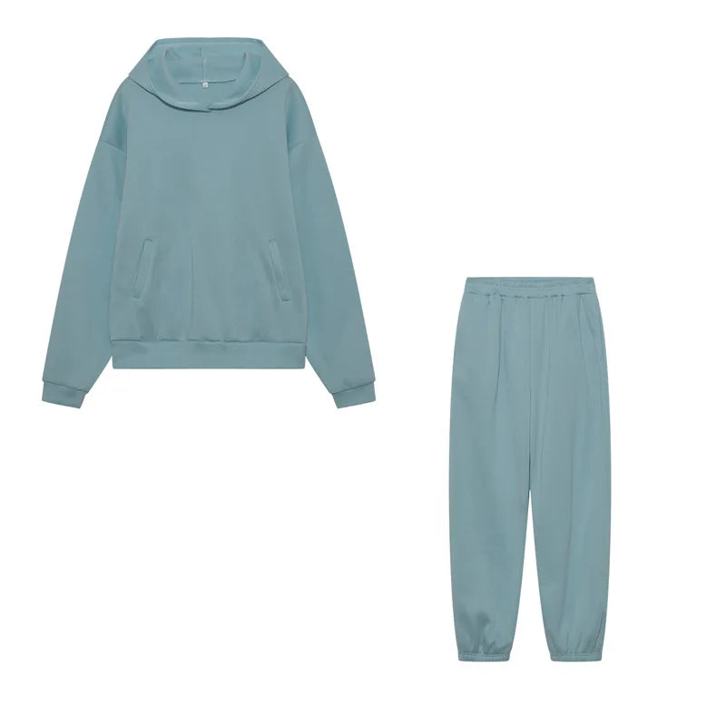 AuraLounge Cloud-Soft Oversized Hoodie & Pant Set Stone's Store