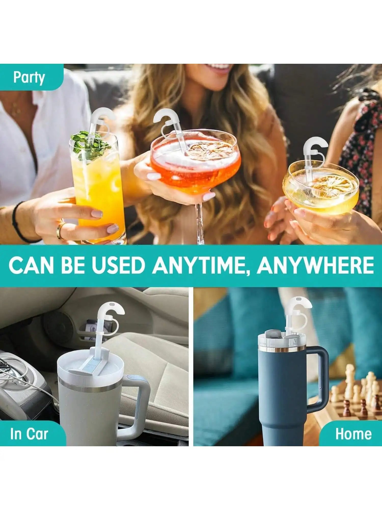 SipSmooth Anti-Wrinkle Straw Topper | For Stanley 10mm Tumblers Shop1103266212 Store