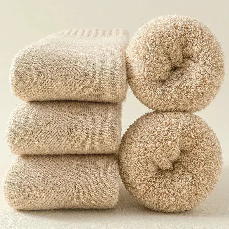 CozyCloud Fleece Wool Socks – Ultra Soft, Non-Slip Thermal Comfort for Cold Weather Apilen Official Store
