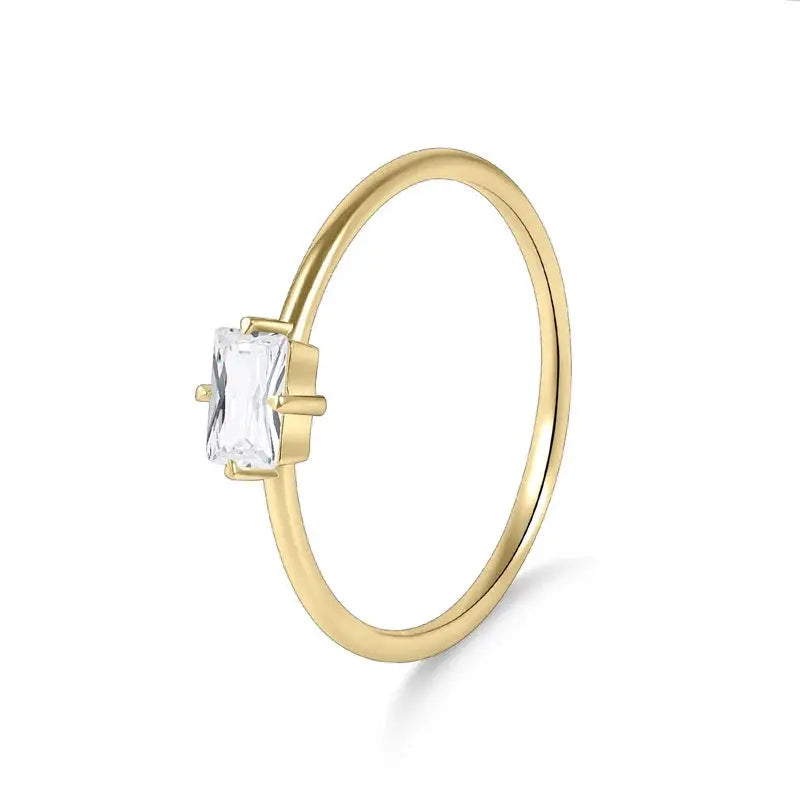 Aurora 18K Real Gold Moissanite Ring – Certified Luxury Bridal Jewelry ZF Silver Store