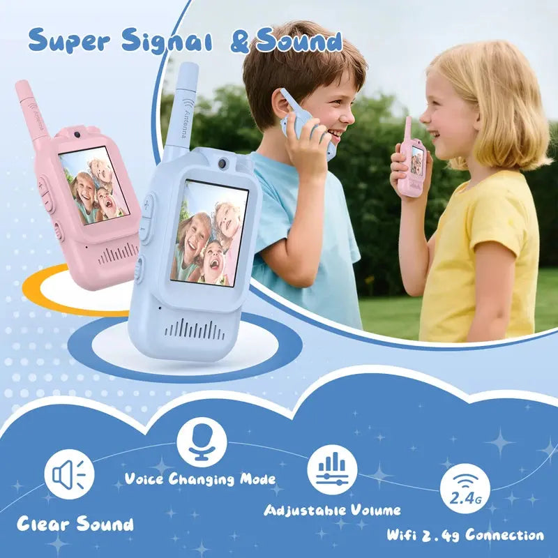 ChatCam Video Walkie Talkies for Kids | Screen-Time Alternative for Adventure 3C Electronic Global Sliver Store