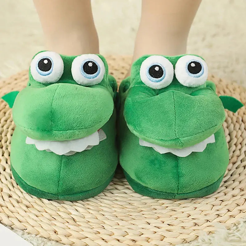 CrocCozy Funny Crocodile Slippers | Plush, Non-Slip Comfort for All Ages HomeMuseum Store