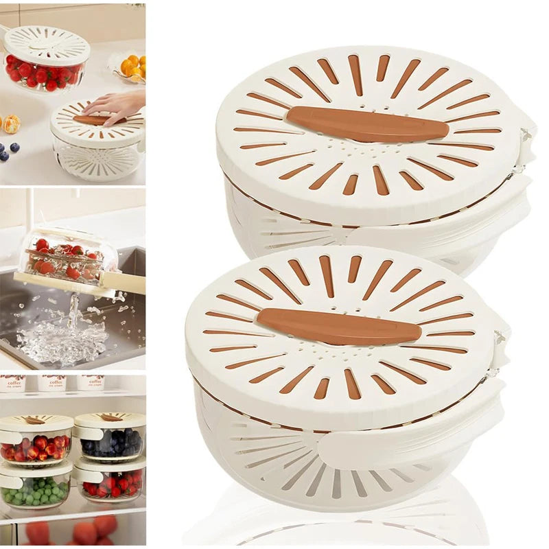 The FreshFlow 2-in-1 Produce Saver & Drainer | Airtight Storage Container - YNOM cornerstore