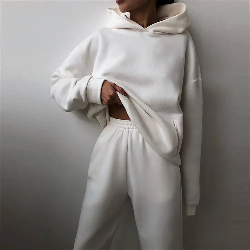 AuraLounge Cloud-Soft Oversized Hoodie & Pant Set Stone's Store