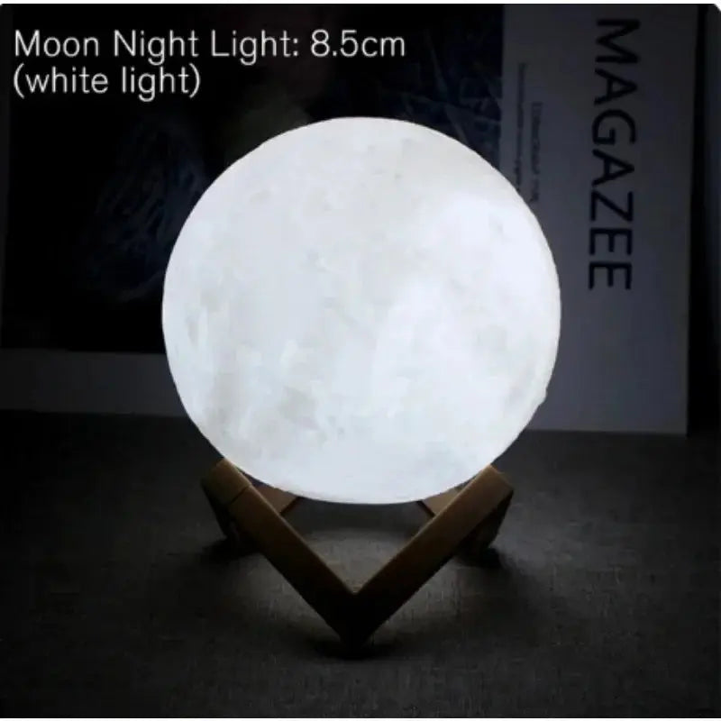 Enchanting 3D Moon Lamp | Cordless LED Night Light with Stand Stone's Store