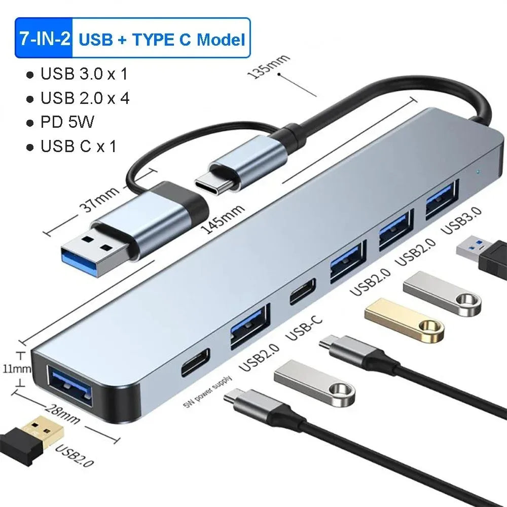 ConnectMax 8-in-1 USB-C Hub | 5Gbps Docking Station for Laptops & MacBook Stone's Store