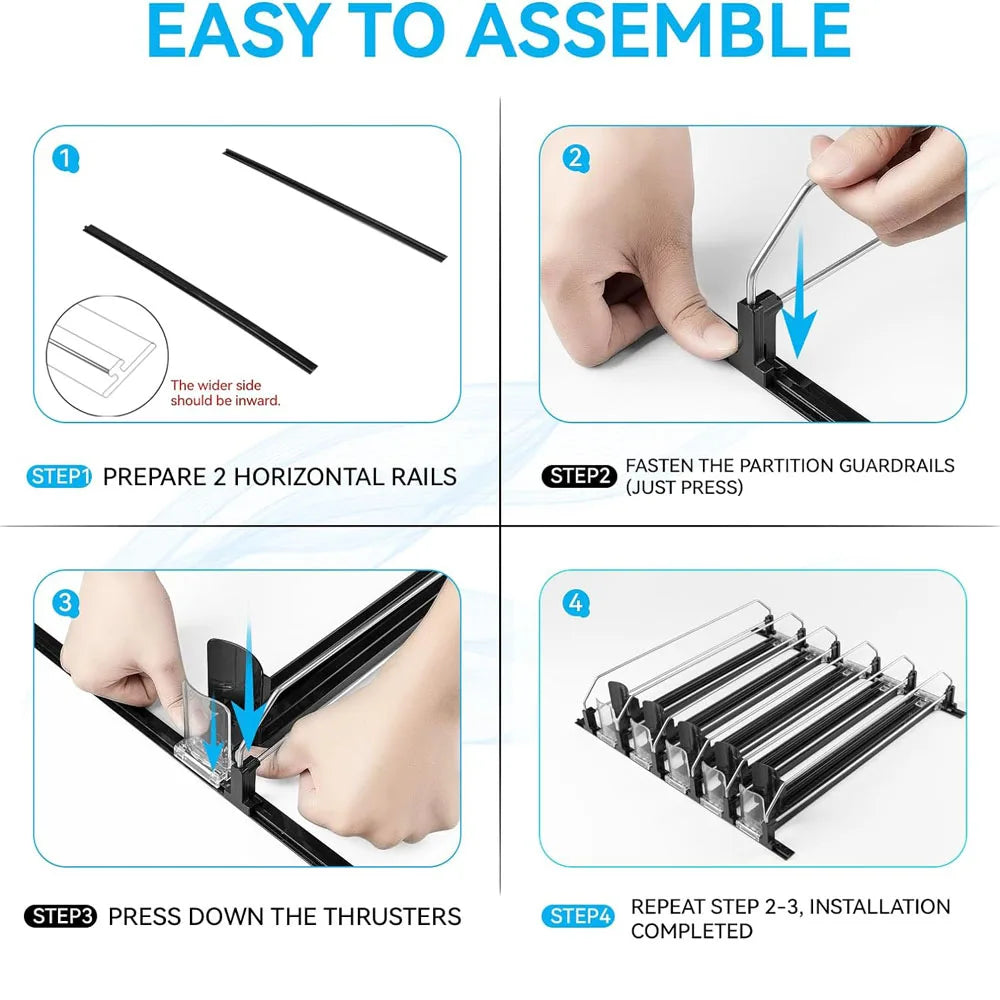 The FridgeFlow Automatic Can Dispenser | For Fridge & Pantry Organization Sun-light Store
