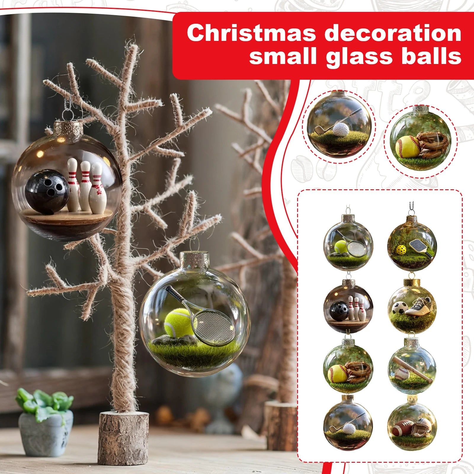 CheerChamp Sports-Themed Christmas Ornaments | For Baseball, Basketball & More Shop1104921309 Store