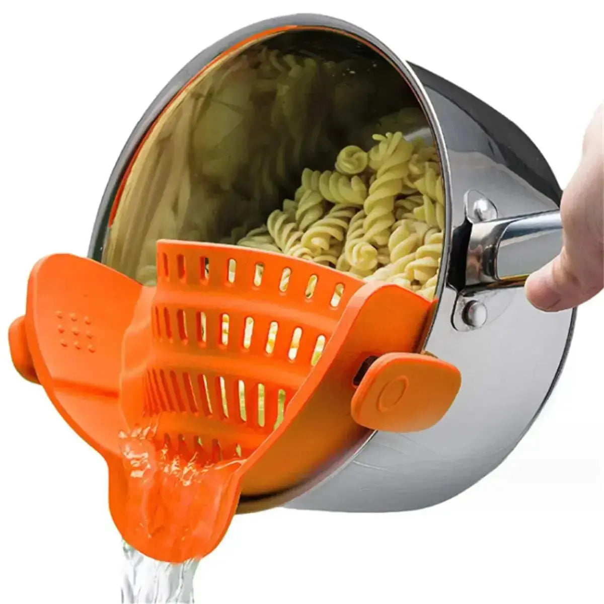 StrainWise Clip-On Silicone Strainer | The Hands-Free Draining Hack - YNOM