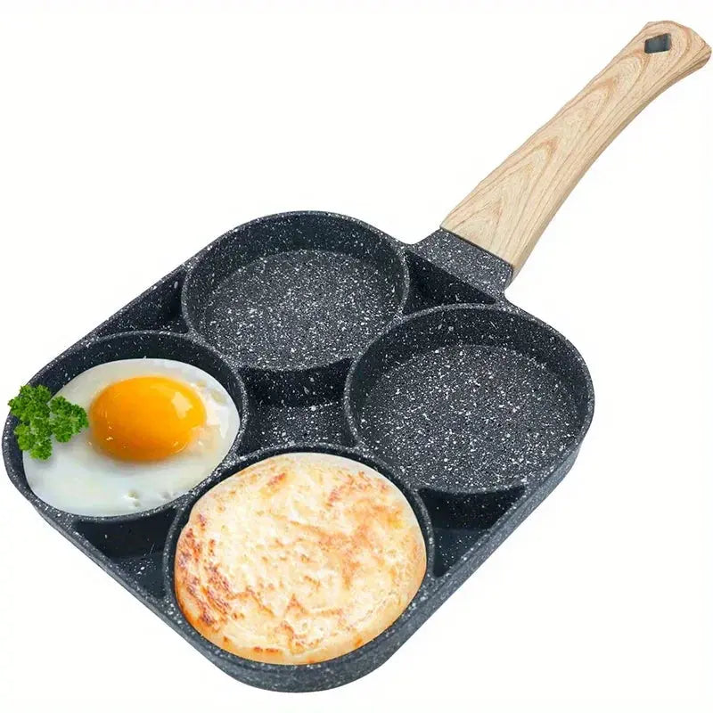EggMaster 4-Hole Non-Stick Breakfast Pan | Quick & Even Cooking for Perfect Eggs & Pancakes Alibaba Gardening Store