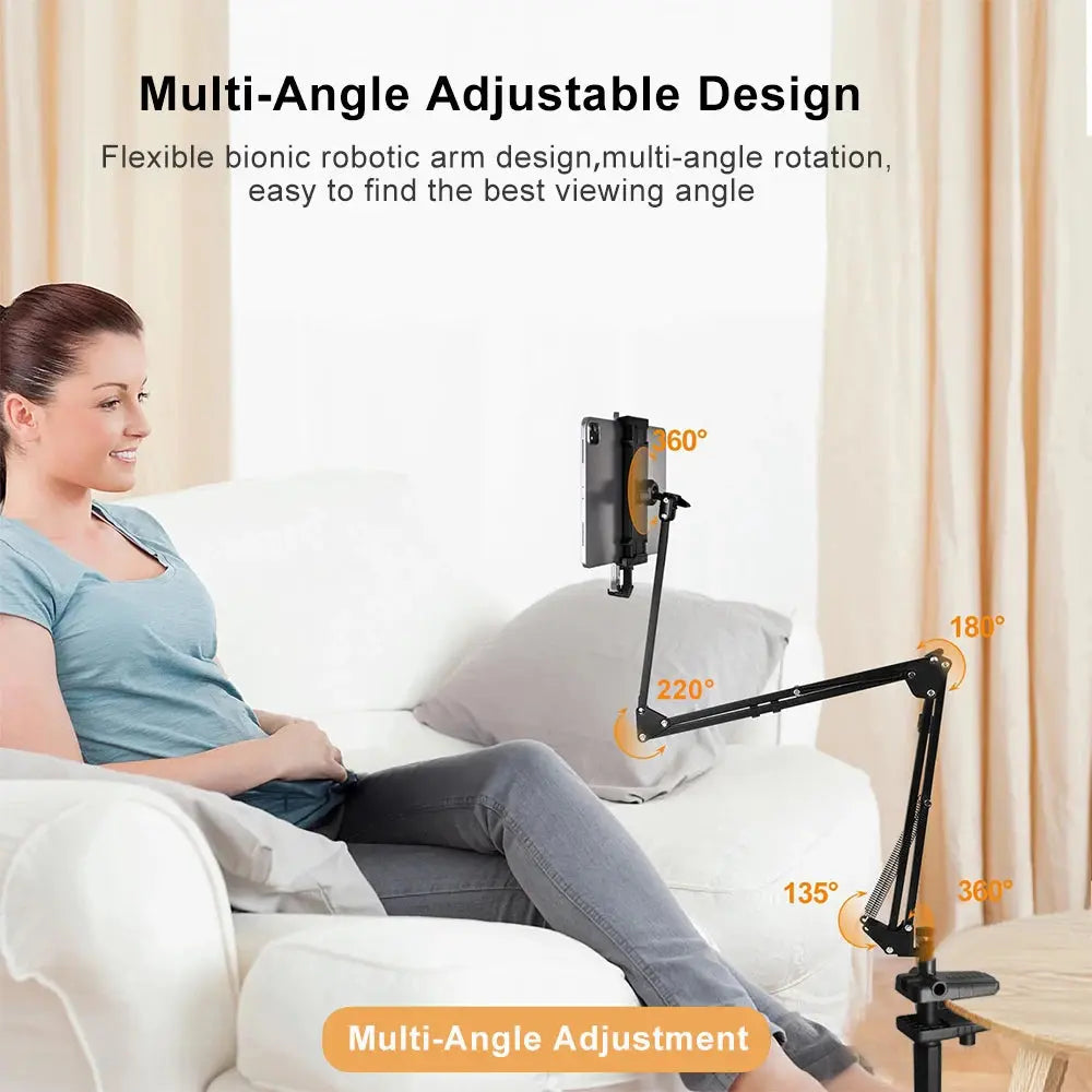 Hands-Free Bed Phone Mount – Adjustable Arm for Comfortable, Effortless Viewing Anywhere Hacrin 3C Store