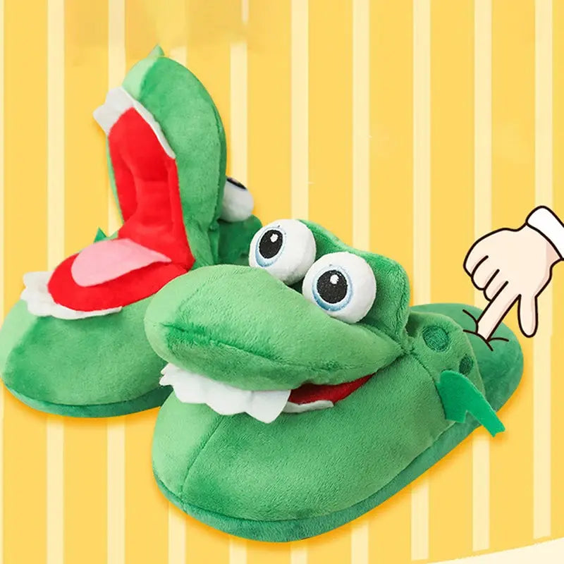 CrocCozy Funny Crocodile Slippers | Plush, Non-Slip Comfort for All Ages HomeMuseum Store