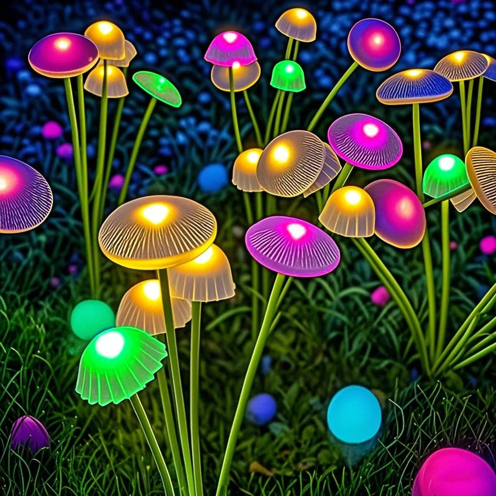 GlowShroom Solar Garden Lights | Waterproof Jellyfish & Mushroom Outdoor Lamps Stone's Store