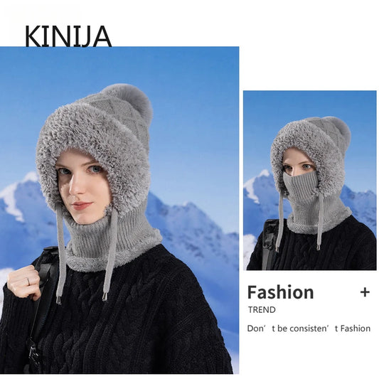 CozyChic 3-in-1 Winter Beanie, Scarf & Mask Set Stone's Store