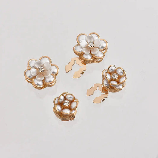 BloomLuxe Pearl Camellia Button | An Elegant Wardrobe Upgrade i-Remiel Boutique Store