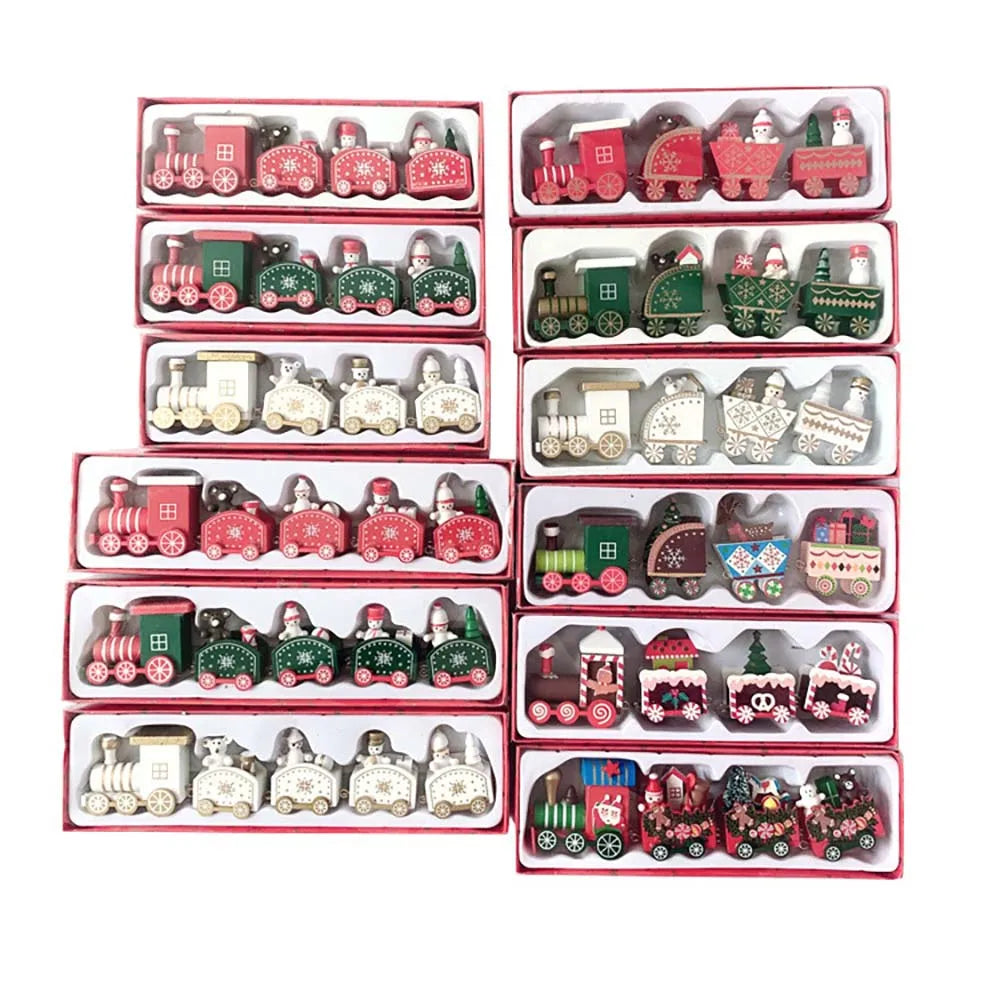 HolidayExpress Christmas Train Decoration | Classic Wooden Mantel & Table Decor Party Wonders Store