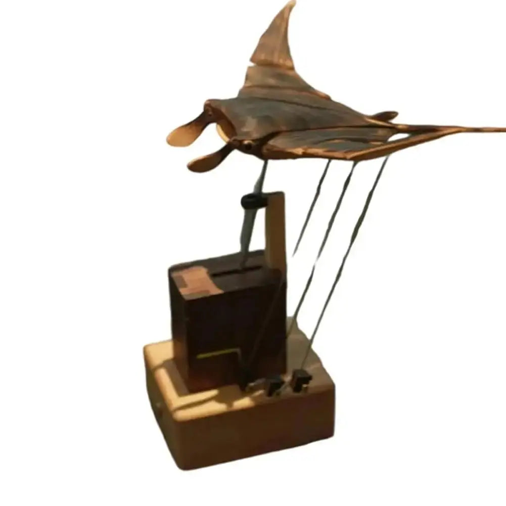 WaveGlide Handcrafted Wooden Manta Ray Sculpture | Kinetic Ocean-Inspired Art Decor for Home & Office Desired Life Home 35 Store