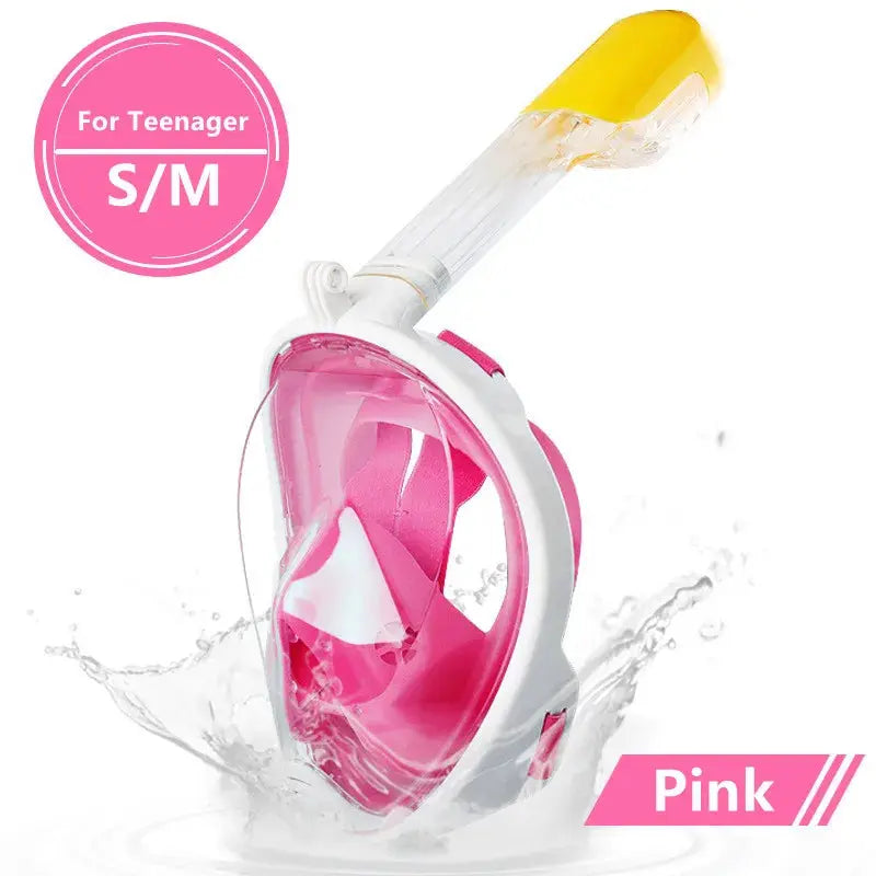 AquaVision 180° Full Face Snorkel Mask | Anti-Fog & Easy-Breathe Design XIAOTERR Store