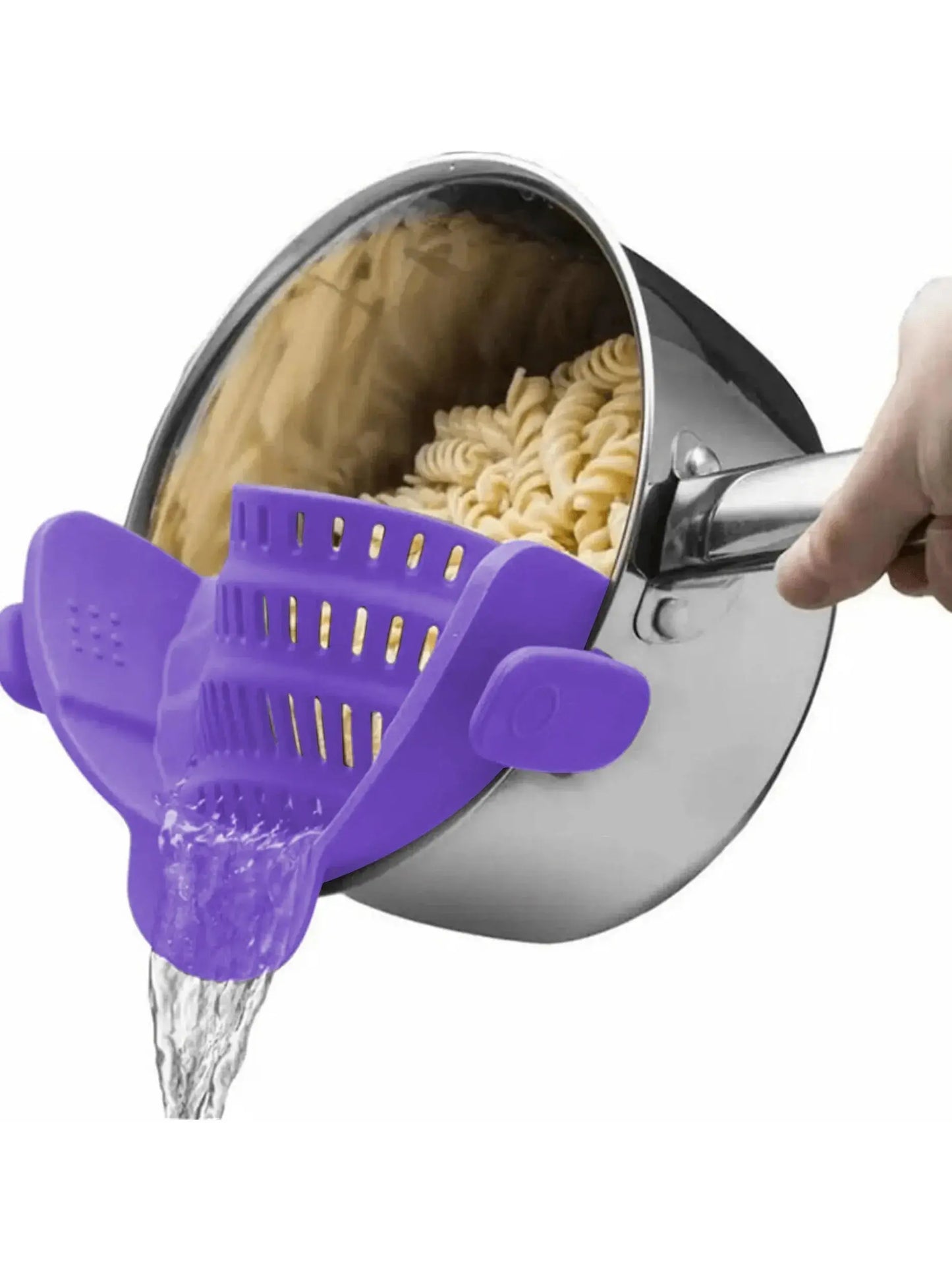 StrainWise Clip-On Silicone Strainer | The Hands-Free Draining Hack - YNOM