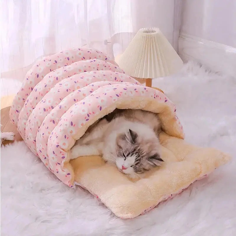 PurrNest 360 | Washable & Enclosed Cat Bed for Year-Round Comfort QiuQiu Petty Store