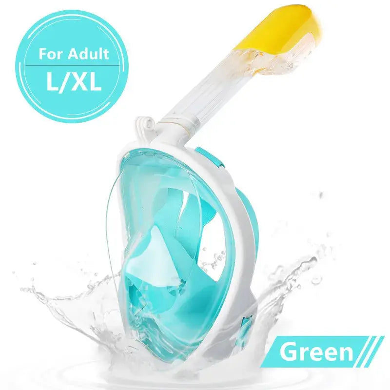 AquaVision 180° Full Face Snorkel Mask | Anti-Fog & Easy-Breathe Design XIAOTERR Store
