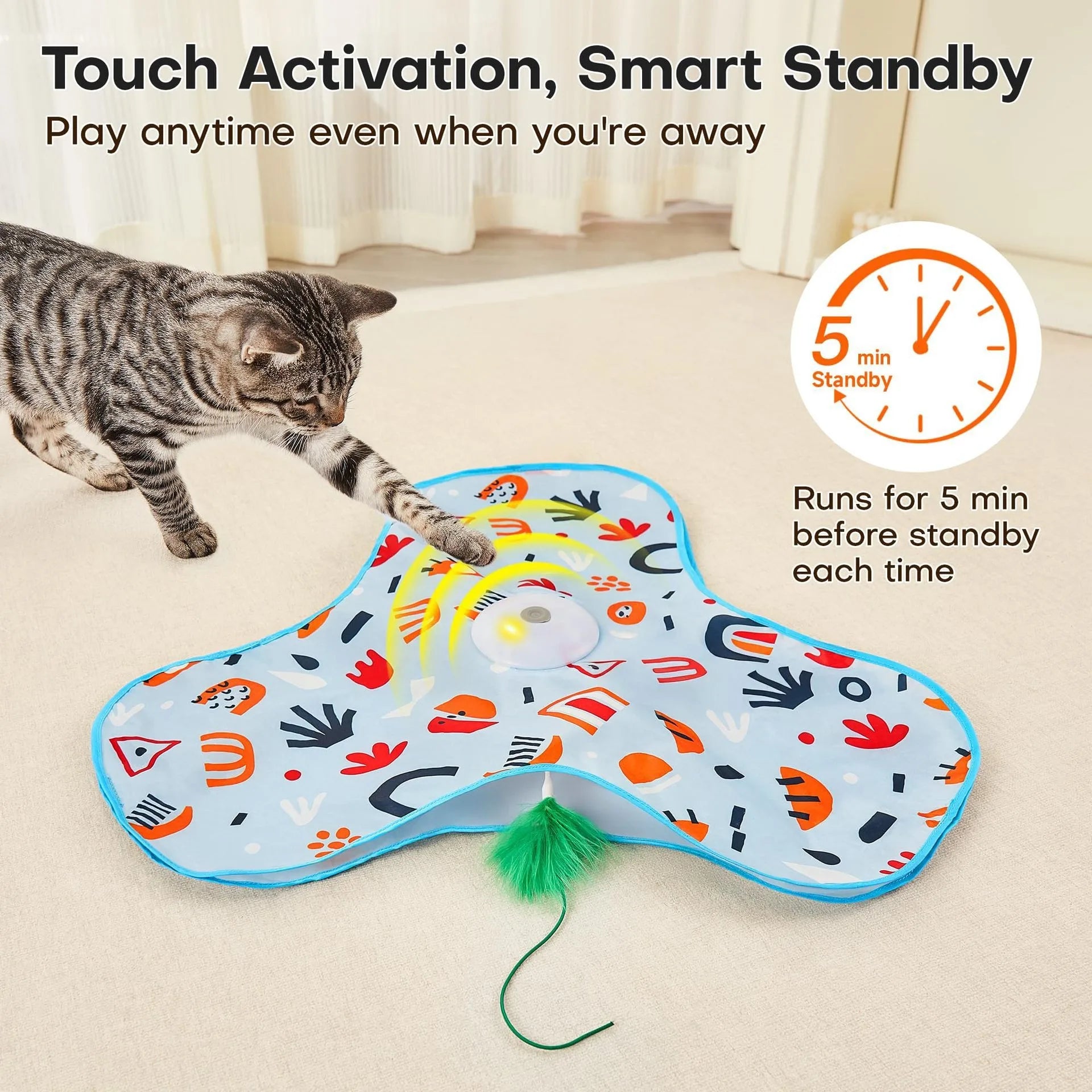 HideN’Flap - Interactive Smart Feather Toy for Bored Cats - YNOM cornerstore