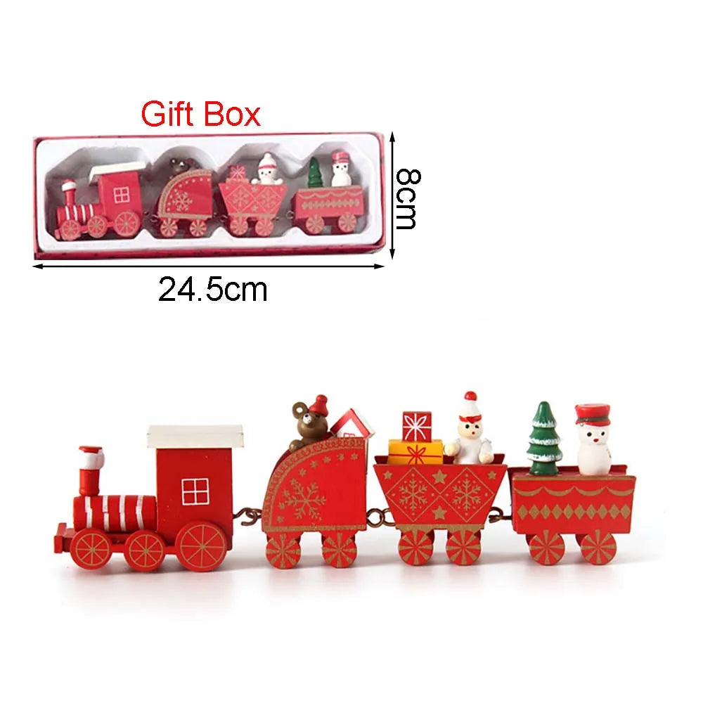 HolidayExpress Christmas Train Decoration | Classic Wooden Mantel & Table Decor Party Wonders Store