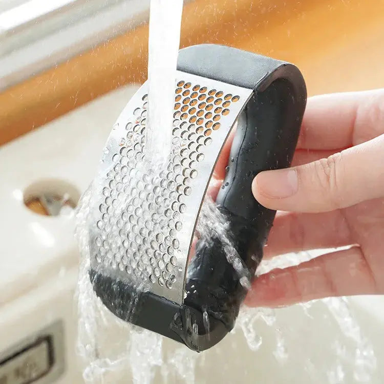 FlavorPress Pro Stainless Steel Garlic Press | Mince Garlic in Seconds - YNOM