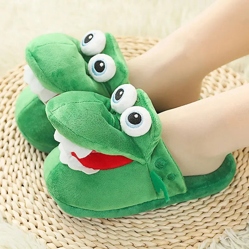 CrocCozy Funny Crocodile Slippers | Plush, Non-Slip Comfort for All Ages HomeMuseum Store