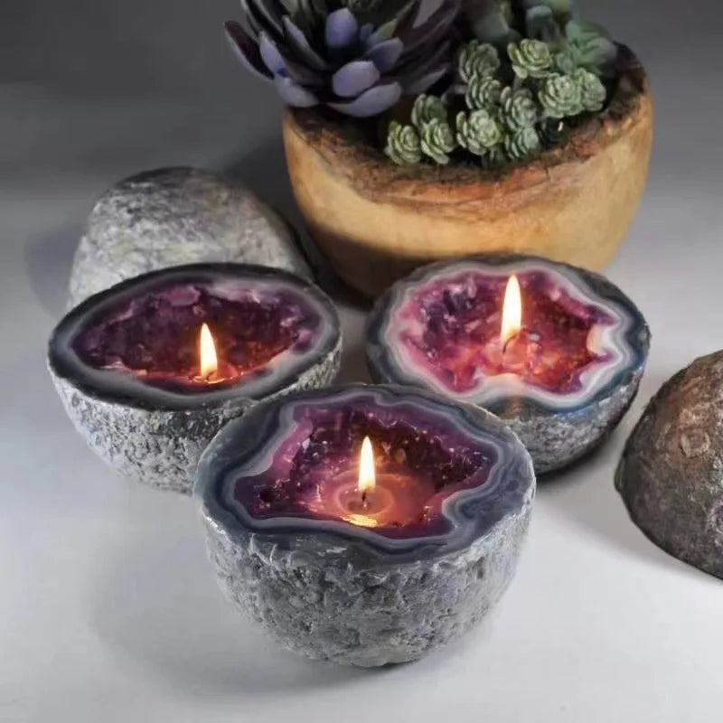 AuraGlow - Real Crystal Infused Candle for Peace & Positive Energy - YNOM cornerstore