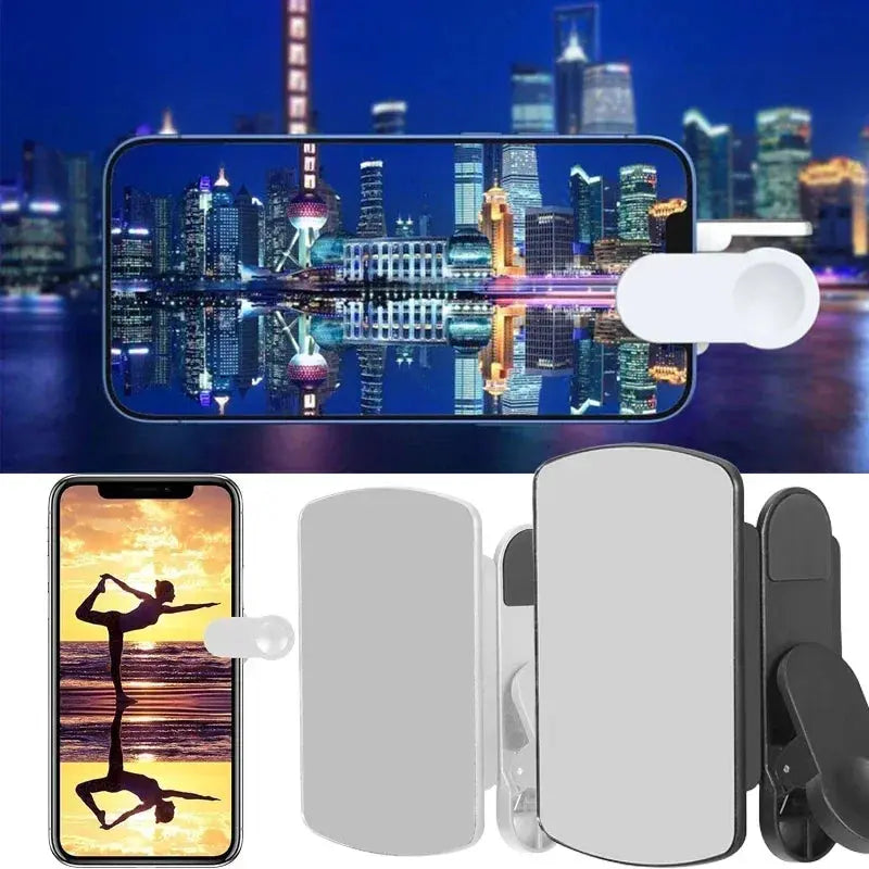 MirrorClip Kit – Portable Phone Mirror Clip for Perfect Selfies | Real-Time Reflection for Flawless Angles Luckybw Store