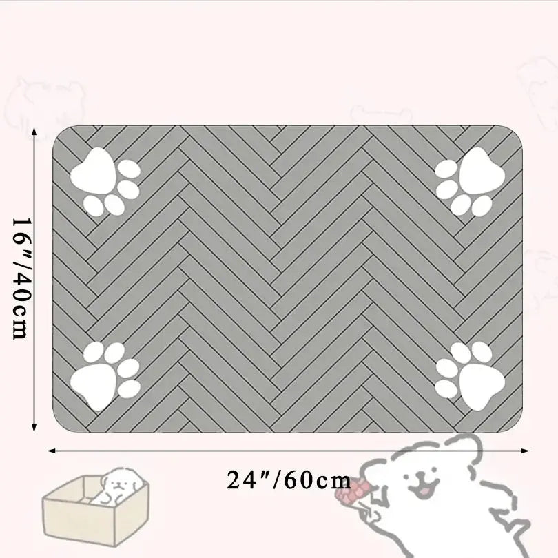 Waterproof Pet Feeding Mat for Dogs & Cats – Absorbent Placemat for Food and Water Bowls with Non-Slip Rubber Backing Shop1104797378 Store