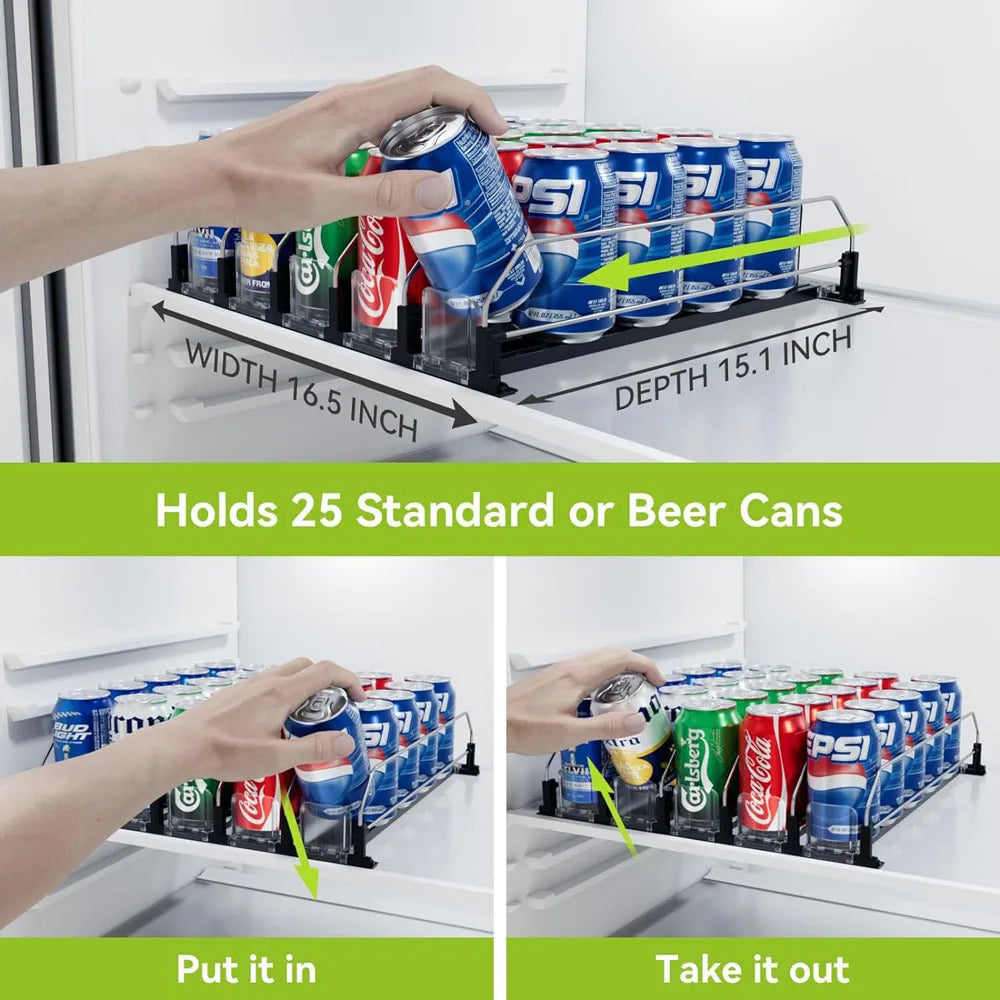 The FridgeFlow Automatic Can Dispenser | For Fridge & Pantry Organization Sun-light Store