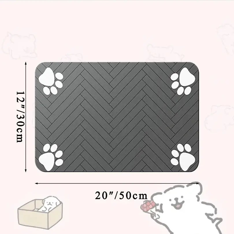 Waterproof Pet Feeding Mat for Dogs & Cats – Absorbent Placemat for Food and Water Bowls with Non-Slip Rubber Backing Shop1104797378 Store