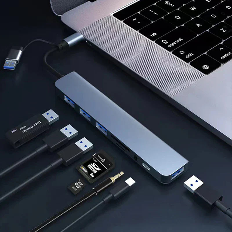 ConnectMax 8-in-1 USB-C Hub | 5Gbps Docking Station for Laptops & MacBook Stone's Store
