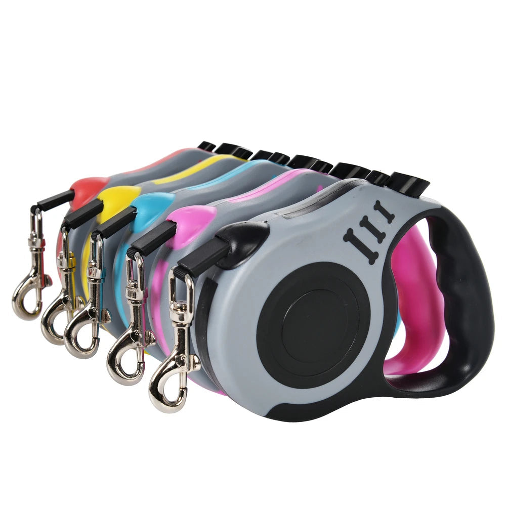 FlexiLeash Retractable Dog Leash | 3m/5m Tangle-Free Walking Lead YNOM cornerstore