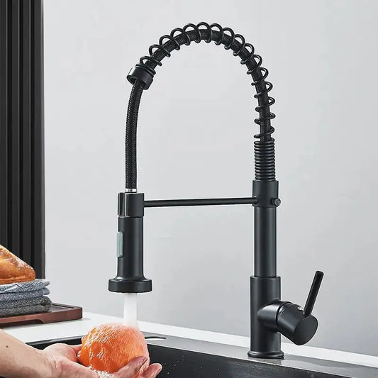Aura Pull-Down Kitchen Faucet | Matte Black with Dual-Spray & 360° Swivel YYYMEST Factory Store