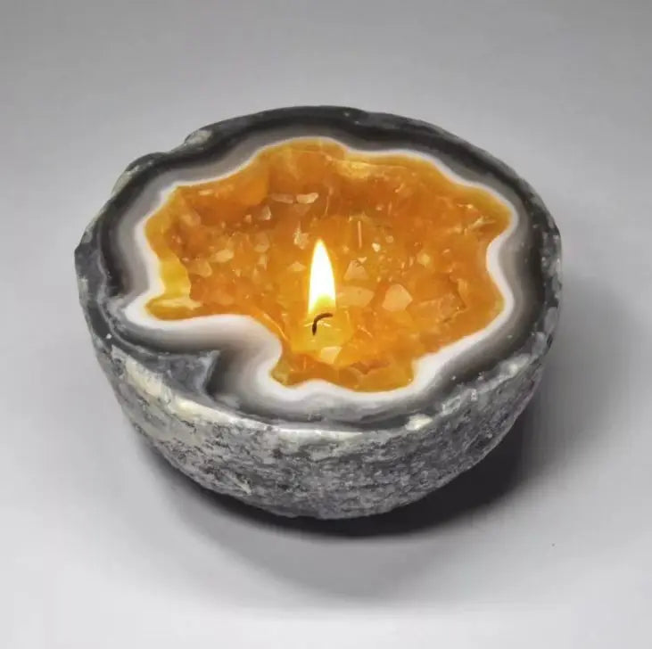 AuraGlow - Real Crystal Infused Candle for Peace & Positive Energy - YNOM cornerstore