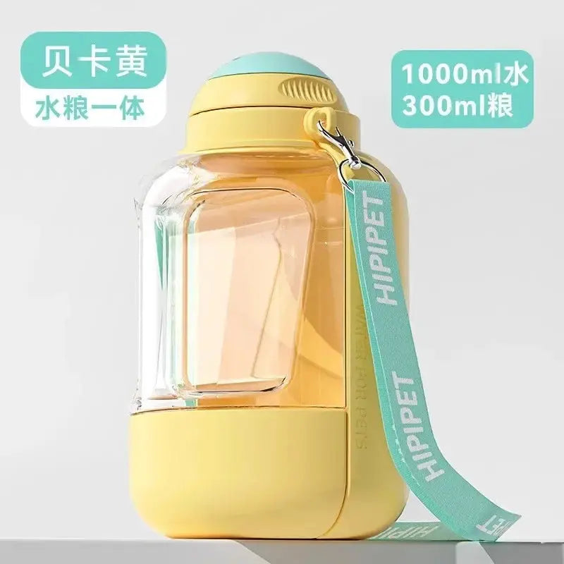 PawHydrate 2-in-1 Pet Travel Bottle | For Water & Food On-the-Go Keke Meng Pet Products Store