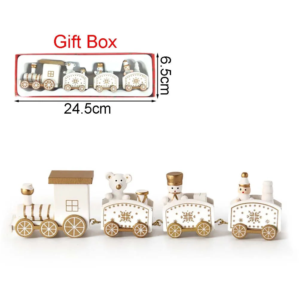 HolidayExpress Christmas Train Decoration | Classic Wooden Mantel & Table Decor Party Wonders Store