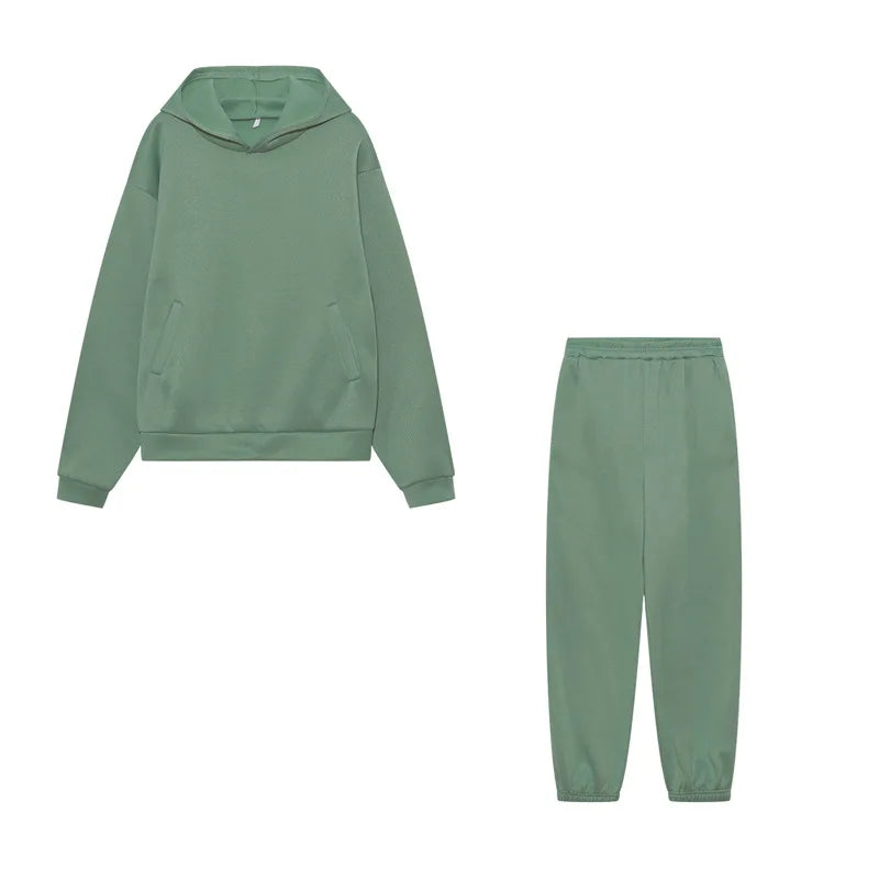AuraLounge Cloud-Soft Oversized Hoodie & Pant Set Stone's Store
