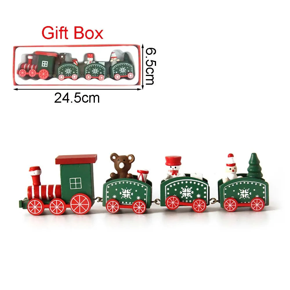 HolidayExpress Christmas Train Decoration | Classic Wooden Mantel & Table Decor Party Wonders Store