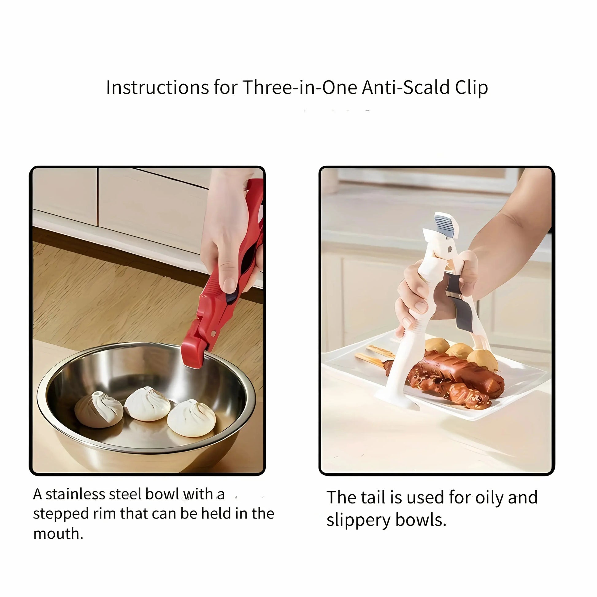 GripMate 3-in-1 Anti-Scald Kitchen Clip | For Safe Pot & Pan Handling - YNOM