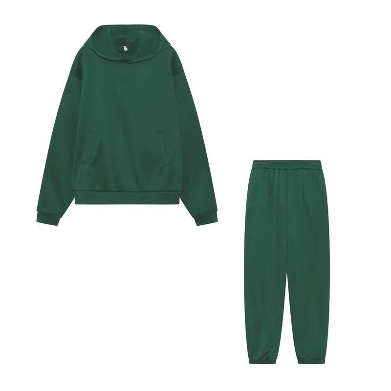 AuraLounge Cloud-Soft Oversized Hoodie & Pant Set Stone's Store
