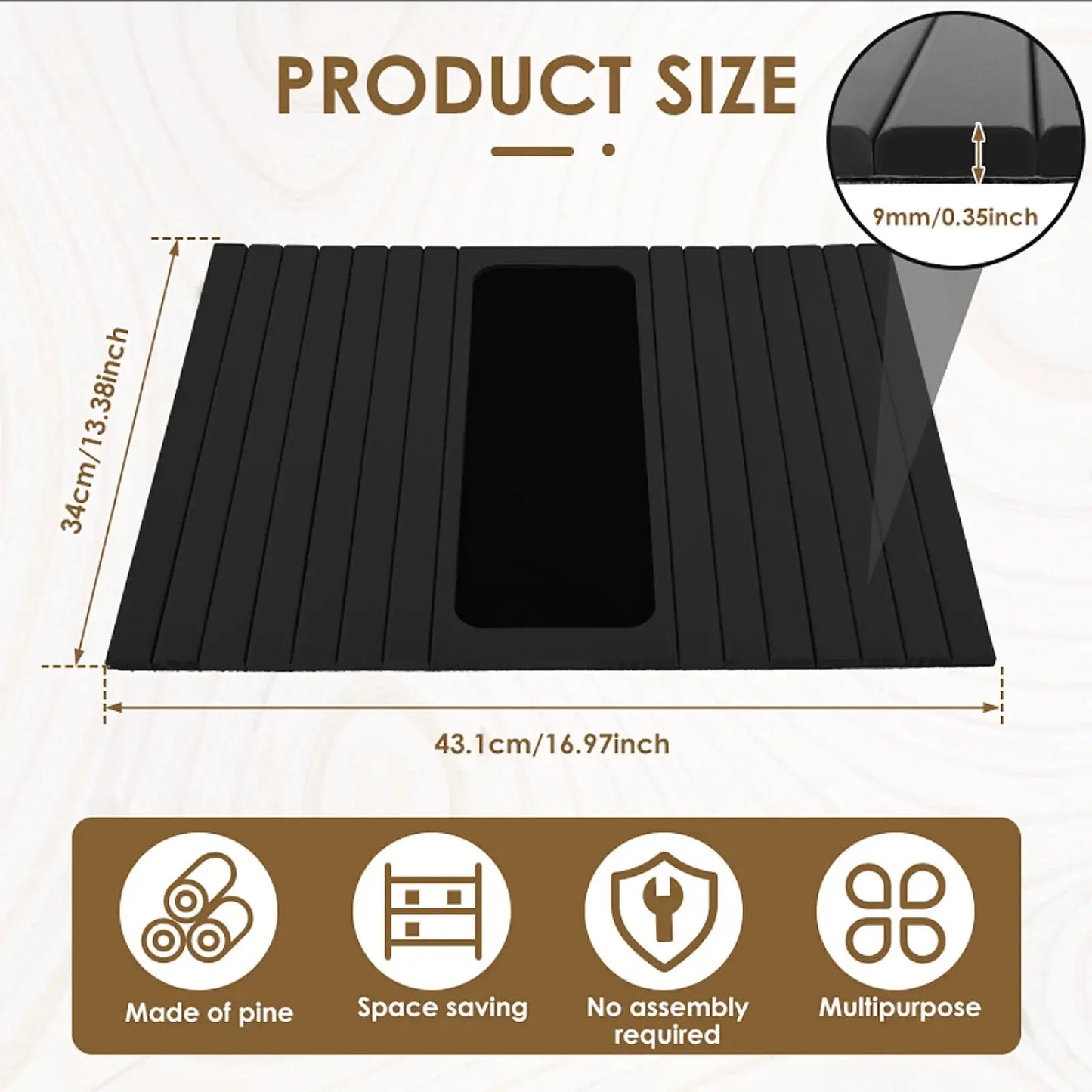 SipEase Wooden Couch Cup Holder – Spill-Free Drink Organizer for Sofas | Rustic Sandalwood Comfort Accessory One Best Choice Store