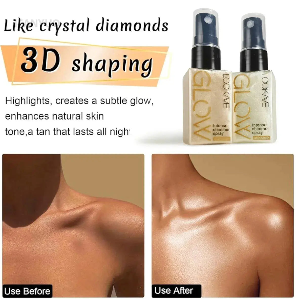 GlowLuxe Shimmering Body Oil – Deep Hydration & Iridescent Radiance for All-Day Glow IFANYUO Cosmetic Store