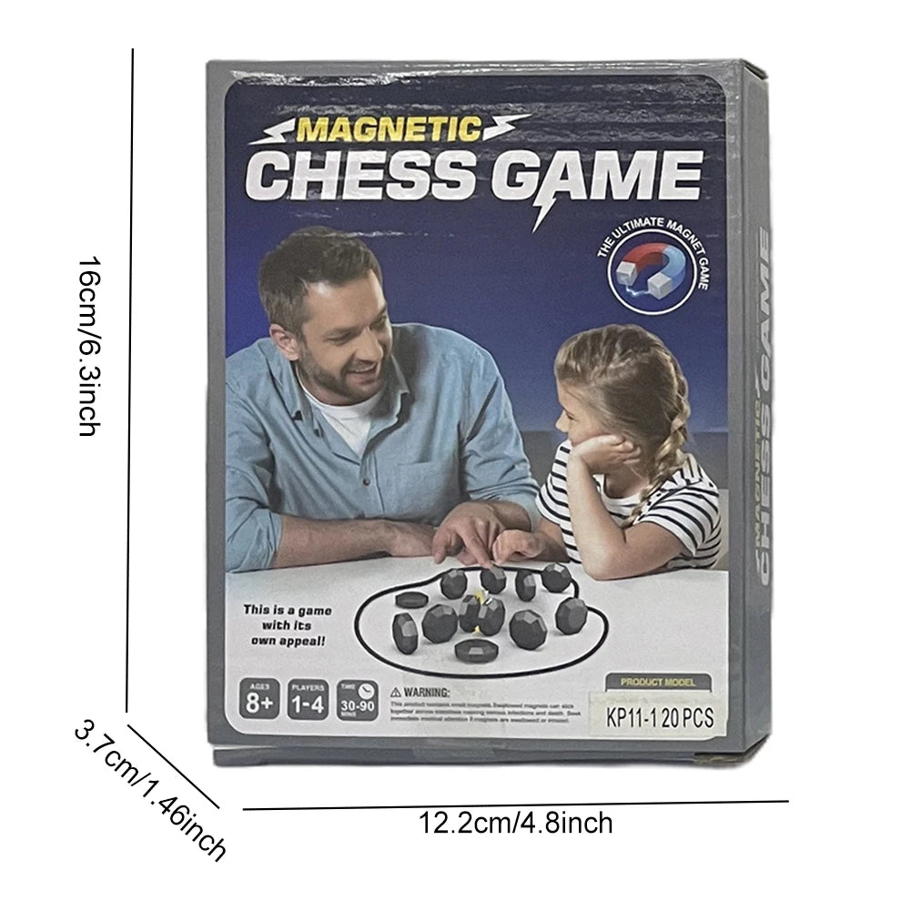 The ChessMag Magnetic Travel Chess Set | with Weighted Stone Pieces YNOM cornerstore