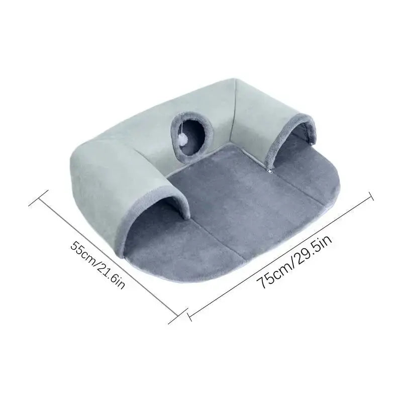 PurrPlay 3-in-1 Cat Tunnel Bed | A Hideaway, Playground & Nap Spot AIHOME Direct Store
