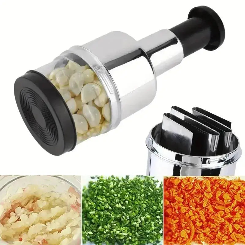 QuickChop – Stainless Steel Hand-Press Veggie Cutter for Effortless Meal Prep FPX Certification Flagship Store